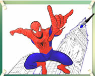 Pkemberes - Spiderman flying coloring